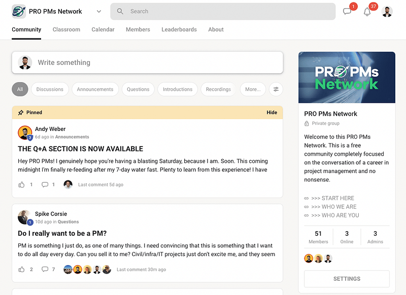 PRO PMs Skool Screenshot
